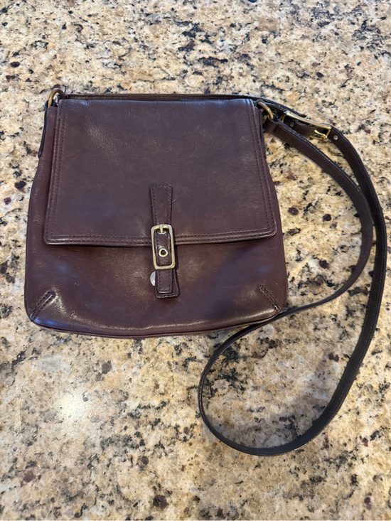 Coach Handbags - Coach Early 2000s Classic Brown Leather Crossbody Bag 9592 E23